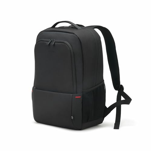 DICOTA Eco Backpack Plus BASE 13-15.6 - Leggero zaino per computer portatile con imbottitura protettiva e spazio di stoccaggio, colore nero