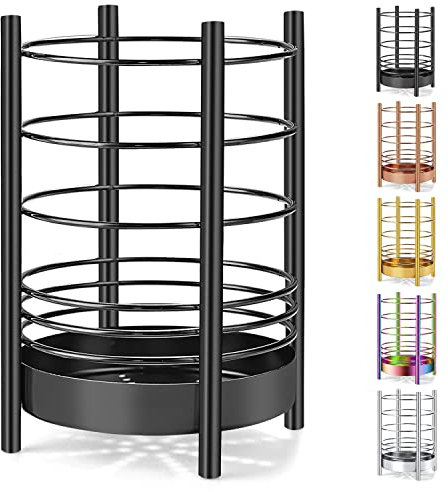 Portautensili Da Cucina Per Bancone, Coccio Per Utensili In Acciaio Inossidabile, Organizer Con Rivestimento In Titanio Nero (7.4''x5.2'')