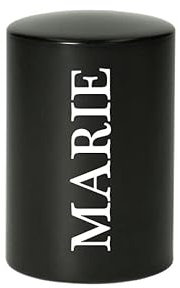 polar-effekt Flaschenöffner aus Metall mit personalisierter Wunschgravur - Farbe Schwarz - Push up Kapselheber Aluminium - Kronkorken - Bier, Sekt, Wein - Barkeeper, Barzubehör - Geschenk - Vatertag