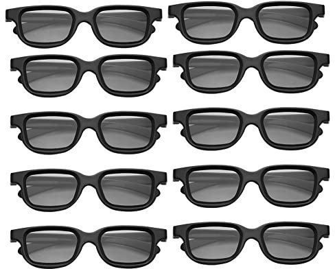 SANSHAN 10 StüCk Polarisierte Passive 3D-Brille für 3D-Fernseher Echte 3D-Kinos für 3D-Gaming und TV-Rahmen