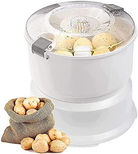 fikujap Electric Potato Peeler, Mechanical Rotating Peeling Machine, Safe Multifunctional Potato Peeler Machine, One Button Peeler