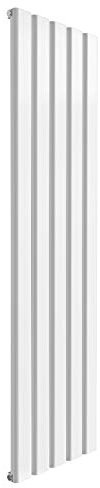 Reina Vertical Heat Radiator Panel for Living Room & Office 2260 Watt Designer Wall Mounted Aluminium Flat Panel Perfect for Room Warming & Classic Look Fixing Kit Included (1800 x 500), White