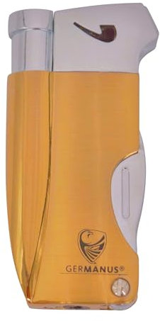 GERMANUS Feuerzeug für Pfeifen Werner in Gold für Kerzen
