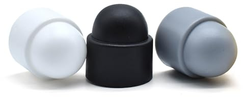 NOLDAR | Cache ecrou - Cache vis en plastique pour recouvrir les écrous et les têtes de vis hexagonales. Fonction protectrice et embellissante. 50 unités pour clé de 7 mm (M4). Couleur: BLANC