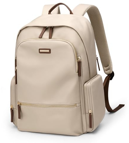 GOLF QUALITY ryggsäck, dam, 40 cm skolryggsäck, stor herr med laptopfack, reseryggsäck dam, vattenavvisande för universitet, resor, arbete, affärer, aprikos