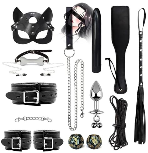 XaiYimee Lot de 10 gadgets de yoga pour hommes et femmes, accessoires nouveauté pour Sēx Play - Noir