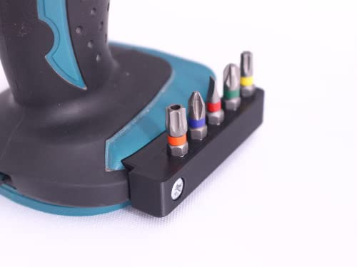 Decoralin Magnetic Bit Holder Compatible with Makita 18V Impact Driver and Drill - Holds up to 5 Bits (Right Side)