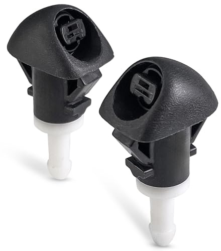 Click&Fit Windshield Washer Nozzles compatible with Subaru Forester from 2009 to 2018, Crosstrek Impreza WRX STI Legacy Outback – Wiper washer sprayers replaces 86636SG000, 2 Pack