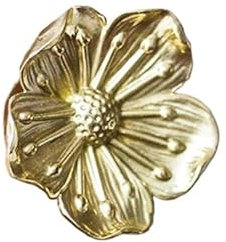 TüRknauf 2 Stück Metall Pflaumenblüten Möbelgriff Messing Gold Pflaumenblüten Schrankgriff for Möbel TüRknauf Drehbar