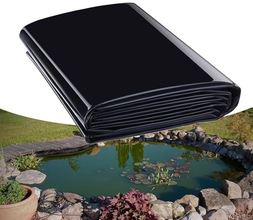Ddasam Teichfolie10x16m Schwimmteichfolie Folie für Gartenteich Schwarz Fischteichfolie Schwerlast Große Dichtungsfolie Teichmembran für Fischteiche Brunnen Wassergarten Wasserfall