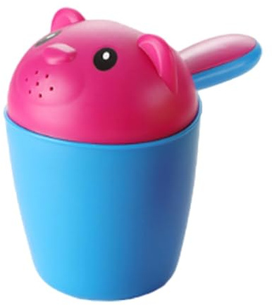 Baby-Badespülbecher,Badespülbecher, Shampoo-Spülbecher mit ergonomischem Griff, niedlicher Wasserfall-Badspüler, Shampoo-Schaufeln, Sprinkler, Badewasserschöpfer, Baby-Badebecher für Kinder, und Mädch