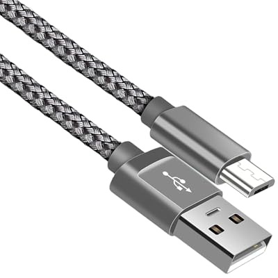 Mr.Gadget's Solutions Micro USB Cable 1M 2.4A Fast Charging Nylon Braided USB Charger Lead,Android Charger Cable for Kindle Fire, Fire HD Tablets Samsung Galaxy S7/S6/S5 J7 More Android Devices