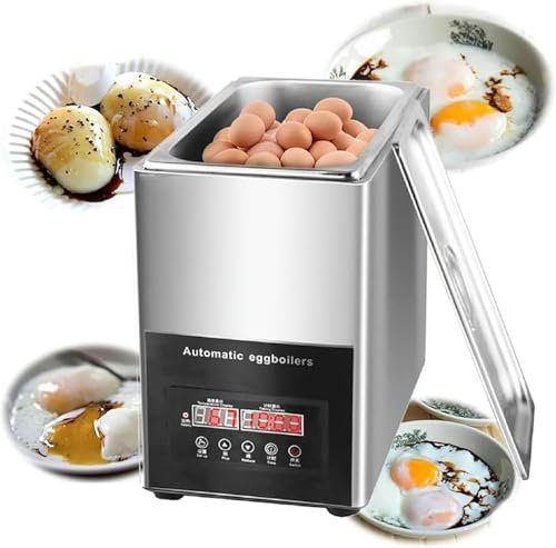 Electric Egg Cooker Egg Boiler, 800W Egg Boiler Machine, Intelligent Temperature Control Range 30~90 °C, Tea Egg Machine 50 Eggs Capacity~/