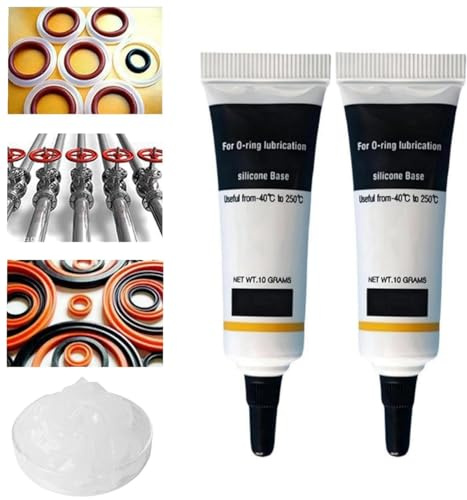 2Pcs O Ring Grease, Silicone Grease Plumbing, Plumbers Silicone Lubricant Waterproof, Multifunctional Plumbers Valve Heat & Cold Resistance Machine And Faucet Lubricant