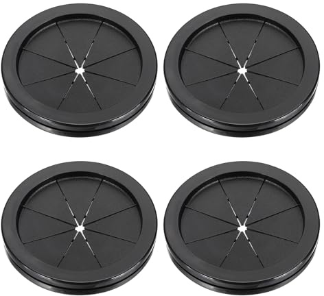 PATIKIL Rubber Grommet 3-1/8, 4 Pcs Round Rubber Hole Plugs Firewall Plug Grommet Wire Cable Protection for Wiring Metal Electric Box, Black