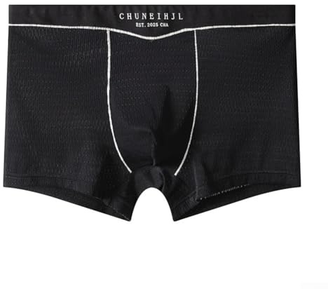 Mutande da uomo in rete convessa a U, traspiranti, comode, per tutti i giorni (XXXL nero)