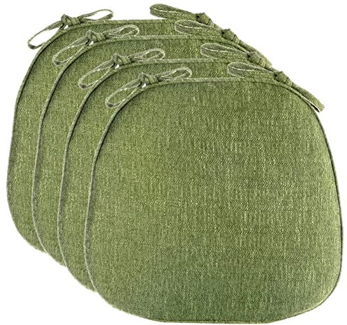 Cushion Set for Kitchen Chairs 4-Piece Removable Seat Cushions with Ties Soft Upholstered Chair Pads for Living Room Office Dining Chair Comfort