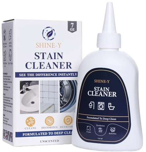 ShineY Black Stain Gel Cleaner Heavy Duty Stain Cleaner for Front Loader Washing Machine Seal, Bathroom Grout, Shower, Caulk - Front Load Washer Cleaning Solution - 7 Fl Oz