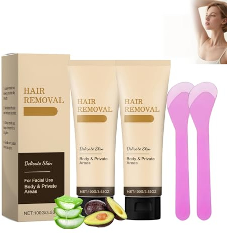 Haarentfernungscreme Für Body Gesicht Intim,Gesichtshaarentferner,Enthaarungscreme Intimbereich Für Männer Und Frauen,Haarentfernung Creme,Hair Removal Cream Set