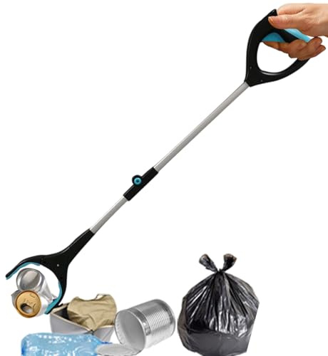 Generico Grabber Strumento di Presa, Artiglio Raccoltore Pieghievole Lungo con LED, Pinza Allungabile Leggera per Anziani Donne Incinte Casa Giardino Cammino