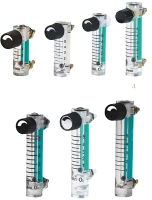 1pc Oxygen flowmeter Adjustment Control for 1.5L/3L/5L/10L Transparent Glass Oxygen Chamber flowmeter(0-3L 80mm Type 2)