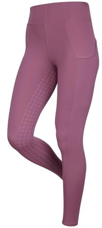 LeMieux Naomi Pull On Breeches - Mallow - US 6 | Womens Equestrian Horseback Riding Jodhpur Pants - Full Seat Silicone Grip