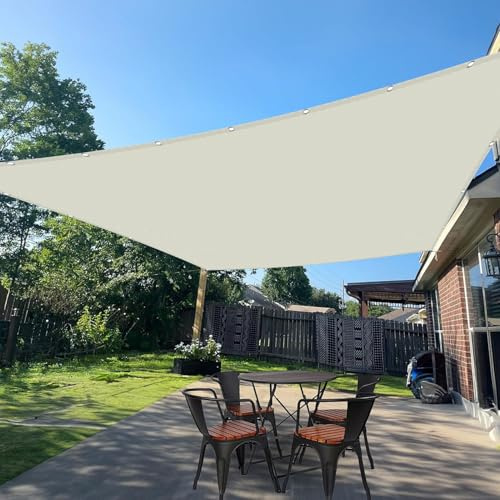 Vela Ombreggiante 3 x 4 m Impermeabile Rettangolare Tenda a Vela Parasole Tenda Parasole Protezione Solare per Serre, Terrazze, Pergolato, bianco