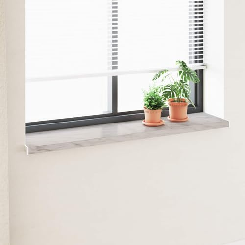 Soglia finestra in PVC texture marmo 160x35x4,5 cm, davanzale interno esterno impermeabile, facile da installare con adesivo, tagliabile in lunghezza per decorazioni