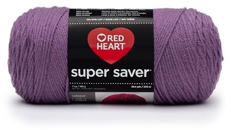 Red Heart Super Saver Yarn-Medium Purple, Acrylic, 11.67 x 27.4 x 11.67 cm (E300.0528)