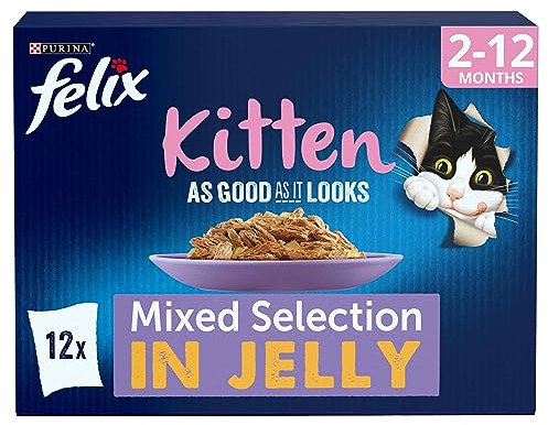 Felix Kitten As Good As It Looks Cat Pouches Mixed In Jelly 100g (48 Pouches)