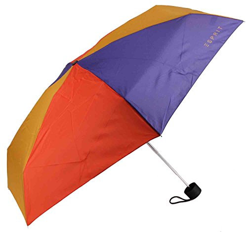 Esprit Petito purple safran combi 51950 Lila-Taupe-Gelb Regenschirm Taschenschirm Schirm