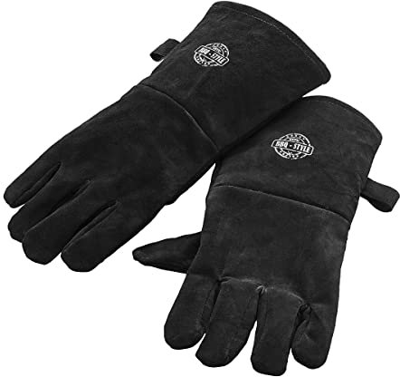Gefu Guanti per Grigliare BBQ, Guanti da Barbecue, Nero, Pelle Scamosciata, 34 cm, 89246