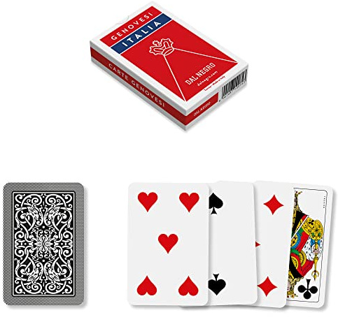 dal Negro 10074 - Genovesi Italia Carte da Gioco Regionali, Astuccio Rosso