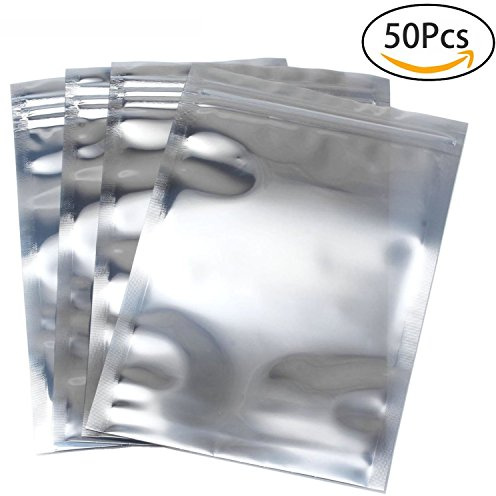 Sac refermable Antistatique ESD Antistatique Blindage Fermeture Éclair Sachets la Translucidité et Réutilisable pour Disque Dur SSD et Dispositif électronique 50 Pcs 10X15cm(3.9X5.9'')