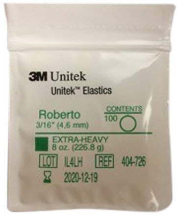 3M Unitek Élastiques multifonction, Extra-Fort 8oz (226,8 g) (3/16/4,6mm) Roberto; Snorflex