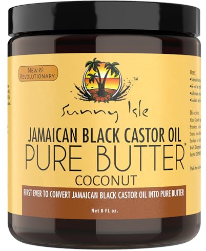Jamaican Black Castor Oil Coconut Pure Butter 236ml | 100% Natural Pure Butter for Deep Moisture, Softness and Conditioning for Hair, Scalp and Skin; Rich, Non-Greasy Texture