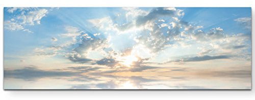 Leinwandbilder | Bilder Leinwand 150x50cm Wolken an blauem Himmel