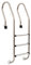 vidaXL Stainless Steel 304 Pool Ladder with 3 Anti-Slip Steps, Easy Installation and suitable for Inground Pools upto 120cm Depth- Silver