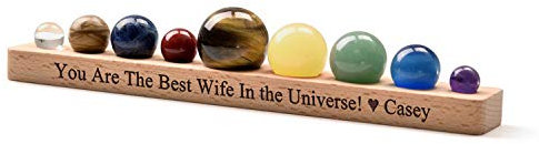 JSDDE Planeten Deko Sonnensystem aus Natürliche Edelsteine Reiki Heilkristall Planetensystem Ornament Universum Galaxy Steine für Büro, Wohnzimmer, Haus Dekoration (Neun Planeten mit Gravur)