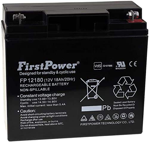 FirstPower Batteria al Gel di Piombo FP12180 12V 18Ah VDS