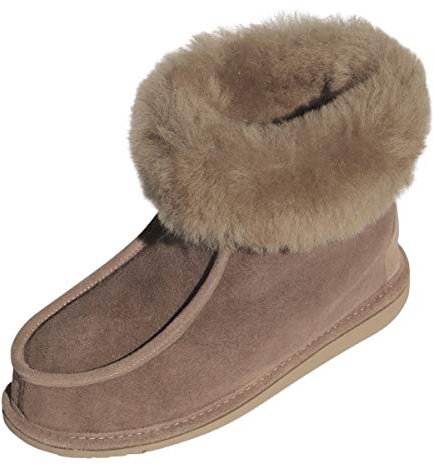 Damen & Herren Lammfell Hausschuhe Adam Fellschuhe aus Merino Schaffell Echtleder sehr warm und atmungsaktiv