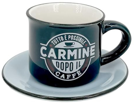 TAZZINA DA CAFFE' PERSONALIZZATA CON PIATTINO - CARMINE