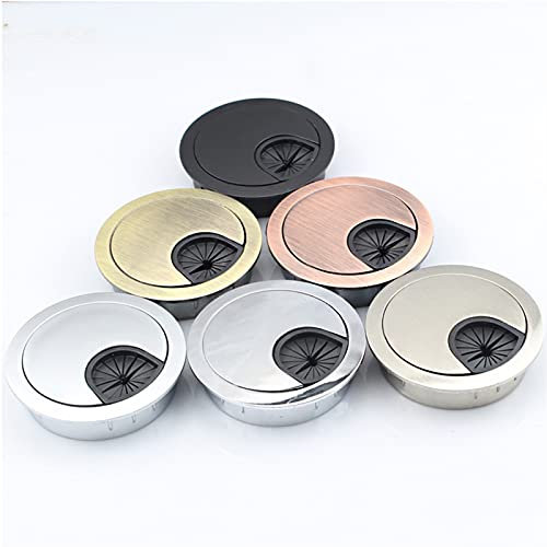 2 stücke zu 4 stücke Zinklegierung Computer Schreibtisch Tischgetriebe Kabelanschluss Drahtloch Abdeckung 60mm / 80mm Draht Lager Rack Möbel Hardware Kabeldurchführung 951 ( Color : Chrome80 2Pcs )