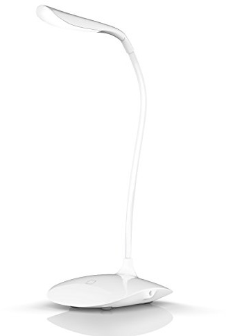 Brandson - USB Lampe, High Power LED Schreibtischlampe, LED Tischlampe Bürolampe Tischleuchte Nachttischlampe, Twistable Desk Lamp, 3 Helligkeitsstufen, 70 Lumen, 3W, hohe Lichtausbeute, Weiß