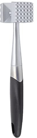 Fleischklopfer Fleischhammer Doppelseitiger Fleischklopfer aus Zinklegierung Gummigriff Balance Design Steak Hähnchen Fisch Fleischhammer