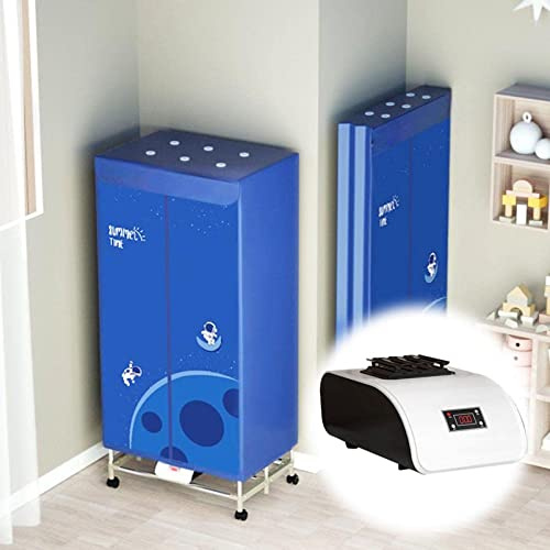 Lsoiup Dry Electric Clothes Dryer Portable Heated Clothes Drying Machine, Indoors Heater Air Dryer with 180min Digital Automatic Timer for Laundry House