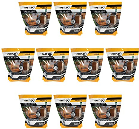 Fast 2K Deck Post Mix (10 Pack) | Expanding Foam Concrete Alternative for Deck Post, Zaunpfosten, Briefkasten & Spielplatz Ausrüstung installiert Schnell einstellend, Pfostenschaum