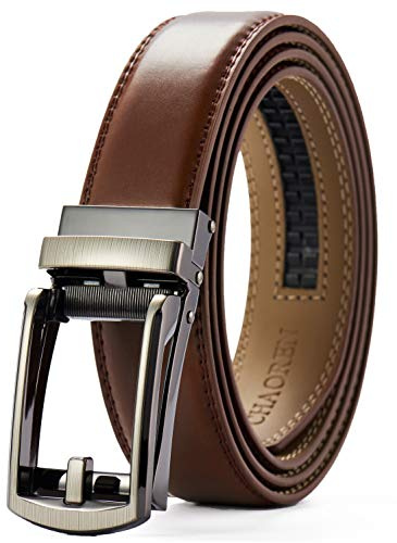 CR Gürtel für Damen, schwarzer Gürtel mit goldfarbener Schnalle, 3,2 cm, verstellbarer Damen-Gürtel mit Ratsche