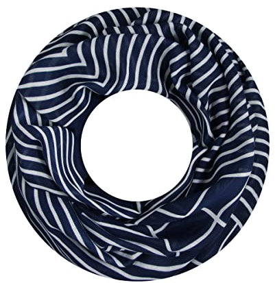 Majea Damen Loop Schal Schlauchschal Halstuch (880021) (blau 16)