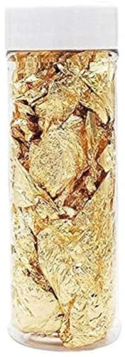 PLGEBR 2g Edible Gold Leaf Foil Cooking Drink Food Dessert Dining Decoration N9v3 Gilding Cake Cream accessories,glitter decoration, Arts resin glamour leaf,oil drinks Leaf leaf,gold gilding leaves,